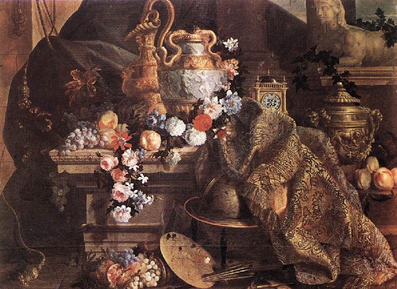MONNOYER, Jean-Baptiste Still-Life of Flowers and Fruits France oil painting art